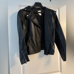 H&M Black Leather Moto Jacket